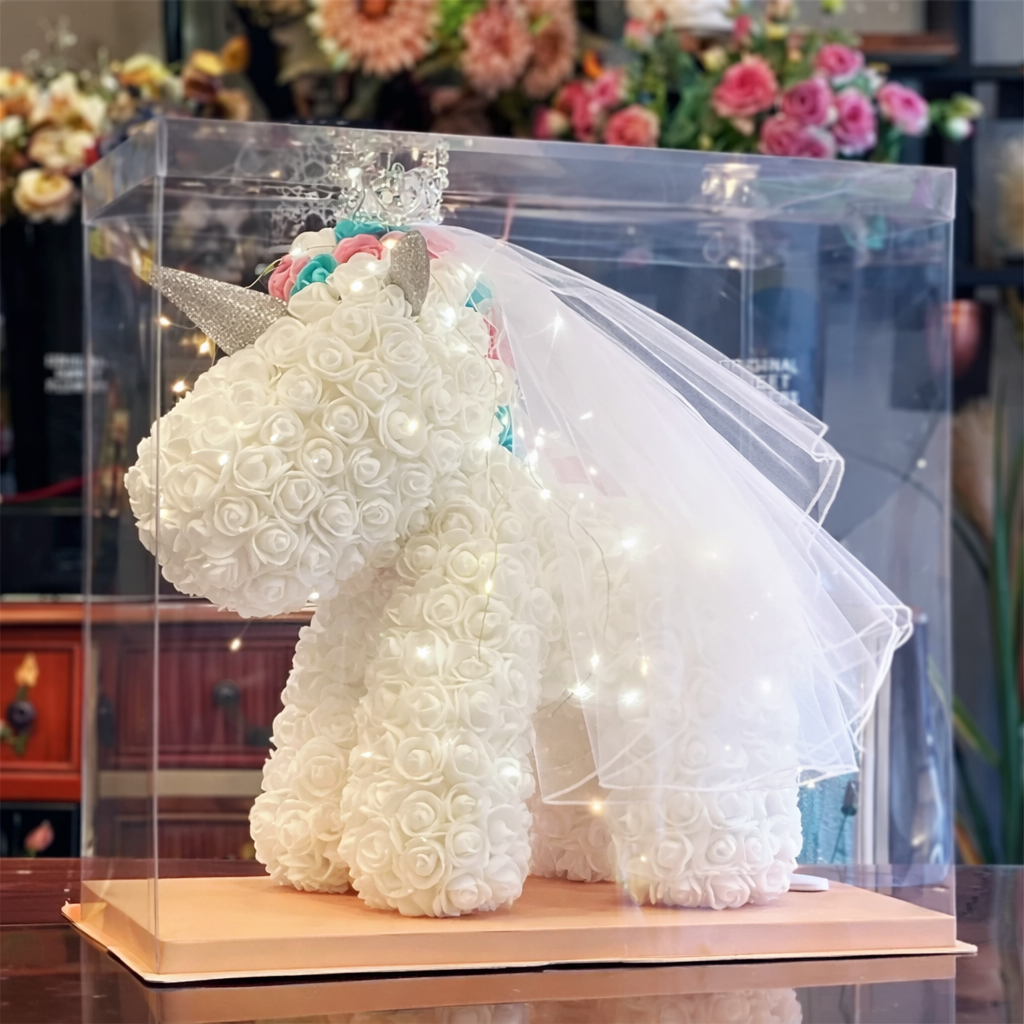 Rose Unicorn Bear With Gift Box
