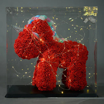 Rose Unicorn Bear With Gift Box