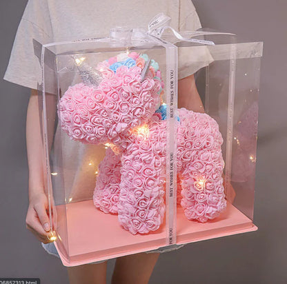 Rose Unicorn Bear With Gift Box