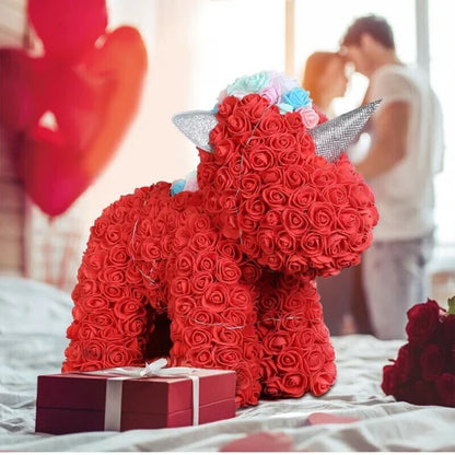 Rose Unicorn Bear With Gift Box