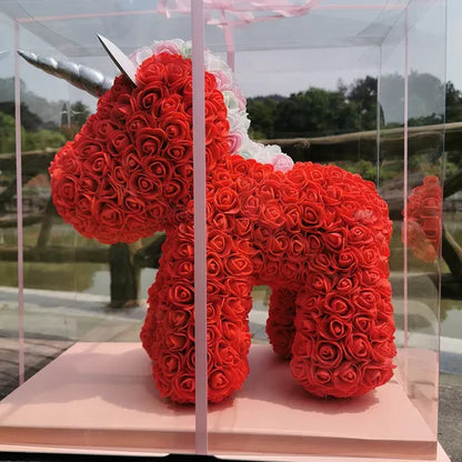 Rose Unicorn Bear With Gift Box