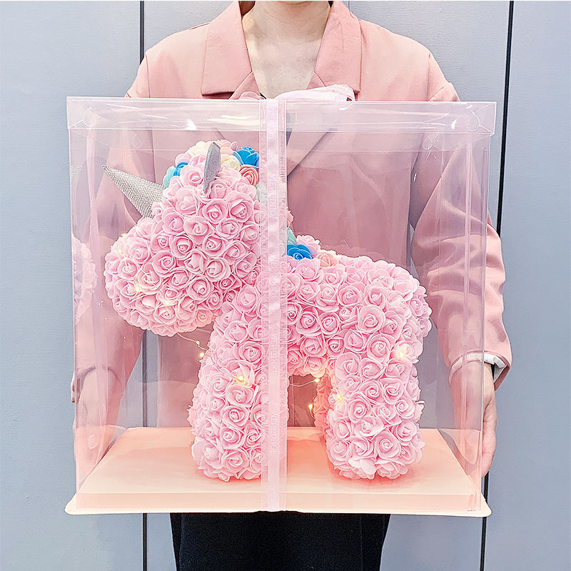 Rose Unicorn Bear With Gift Box