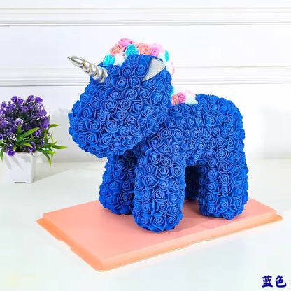 Rose Unicorn Bear With Gift Box