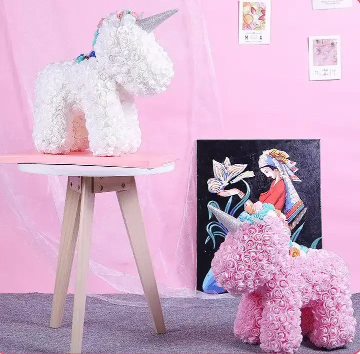 Rose Unicorn Bear With Gift Box