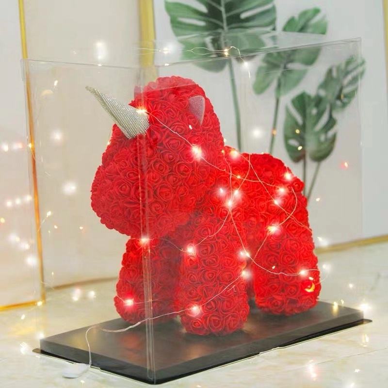 Rose Unicorn Bear With Gift Box