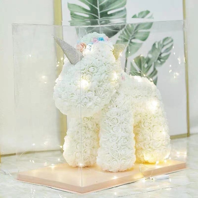 Rose Unicorn Bear With Gift Box
