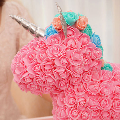 Rose Unicorn Bear With Gift Box