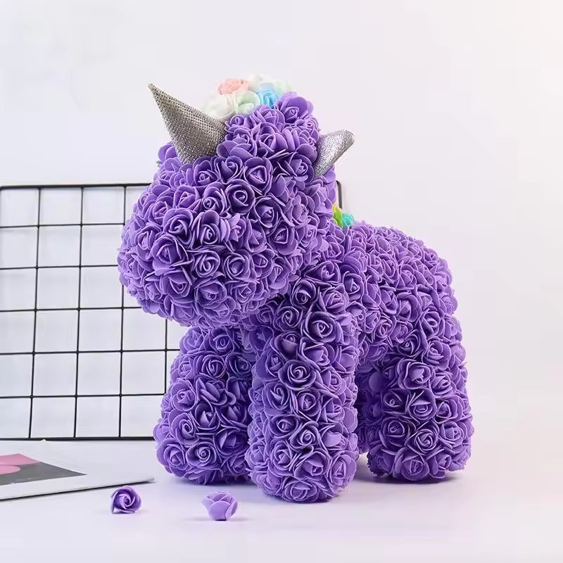 Rose Unicorn Bear With Gift Box