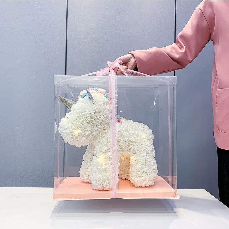 Rose Unicorn Bear With Gift Box