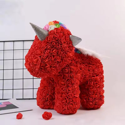 Rose Unicorn Bear With Gift Box