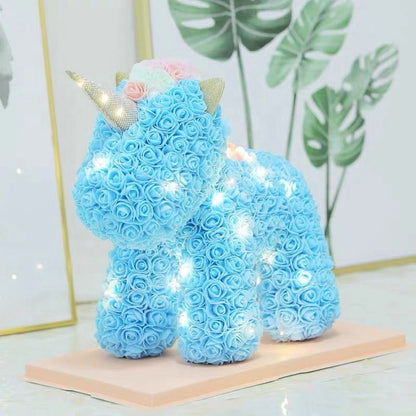 Rose Unicorn Bear With Gift Box