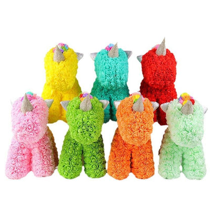 Rose Unicorn Bear With Gift Box