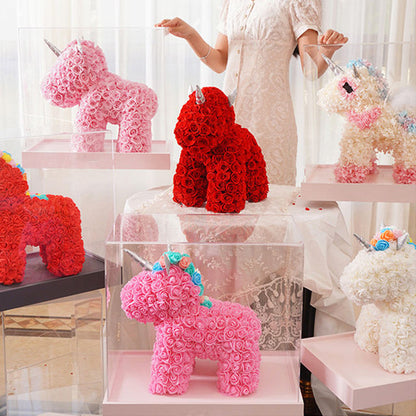 Rose Unicorn Bear With Gift Box
