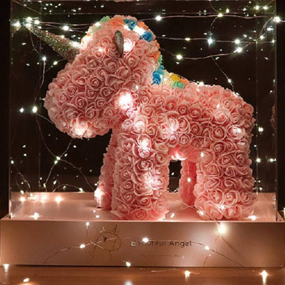 Rose Unicorn Bear With Gift Box