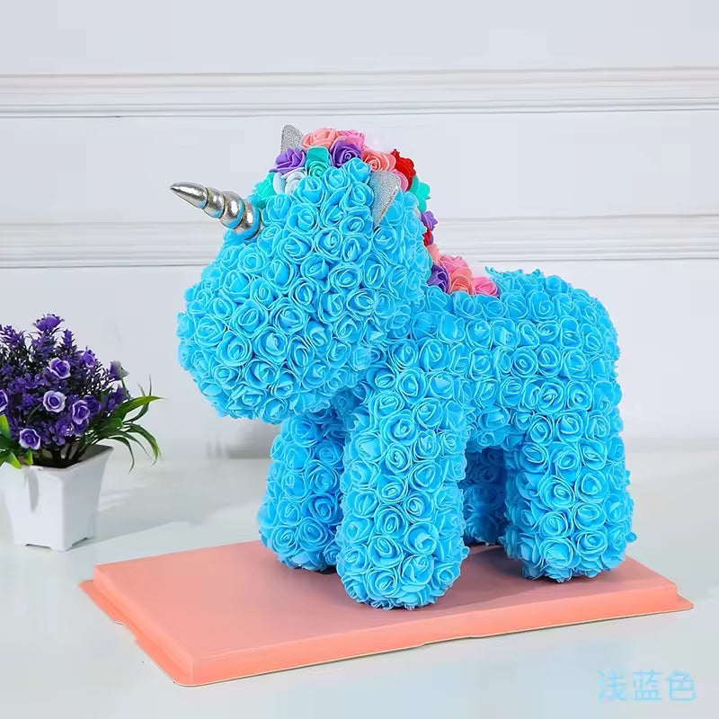 Rose Unicorn Bear With Gift Box