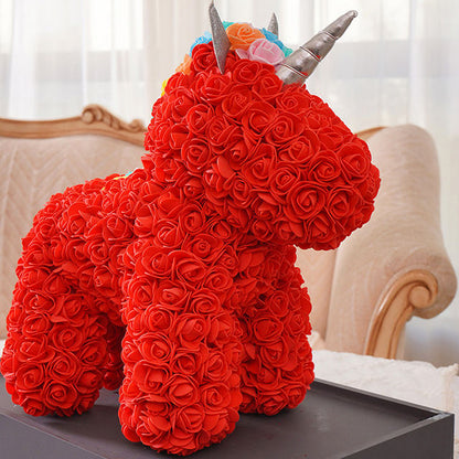 Rose Unicorn Bear With Gift Box