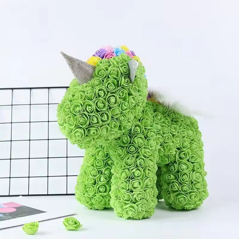 Rose Unicorn Bear With Gift Box