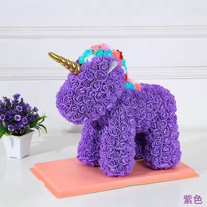 Rose Unicorn Bear With Gift Box