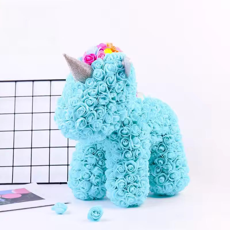 Rose Unicorn Bear With Gift Box