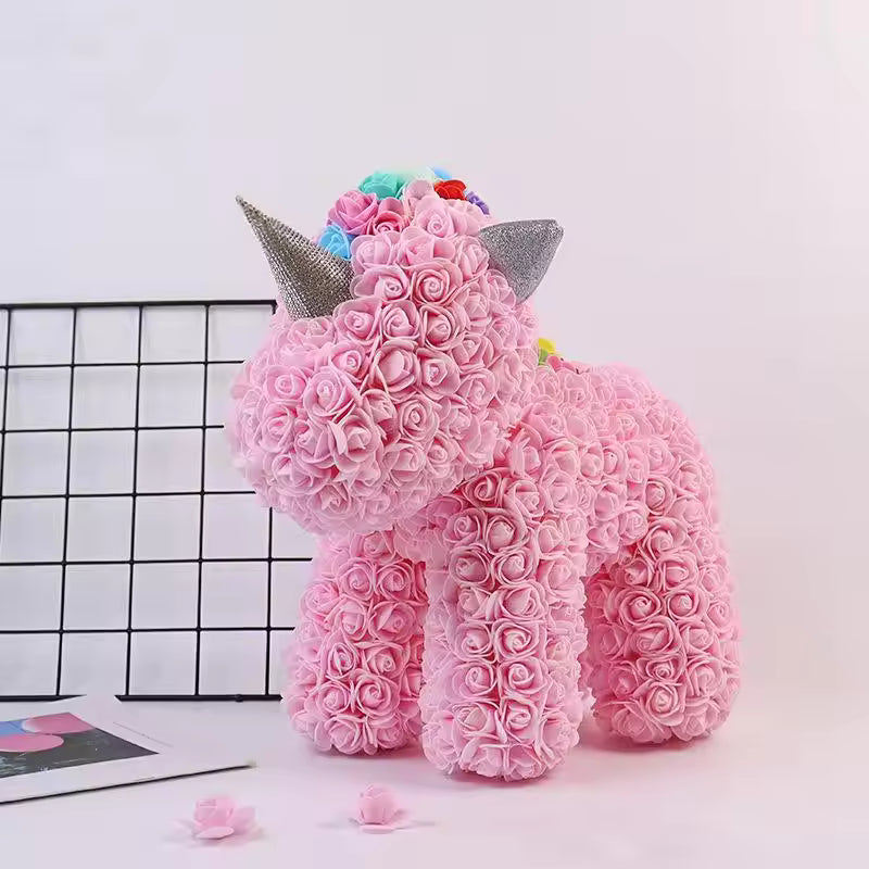 Rose Unicorn Bear With Gift Box