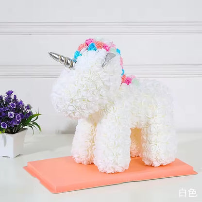 Rose Unicorn Bear With Gift Box