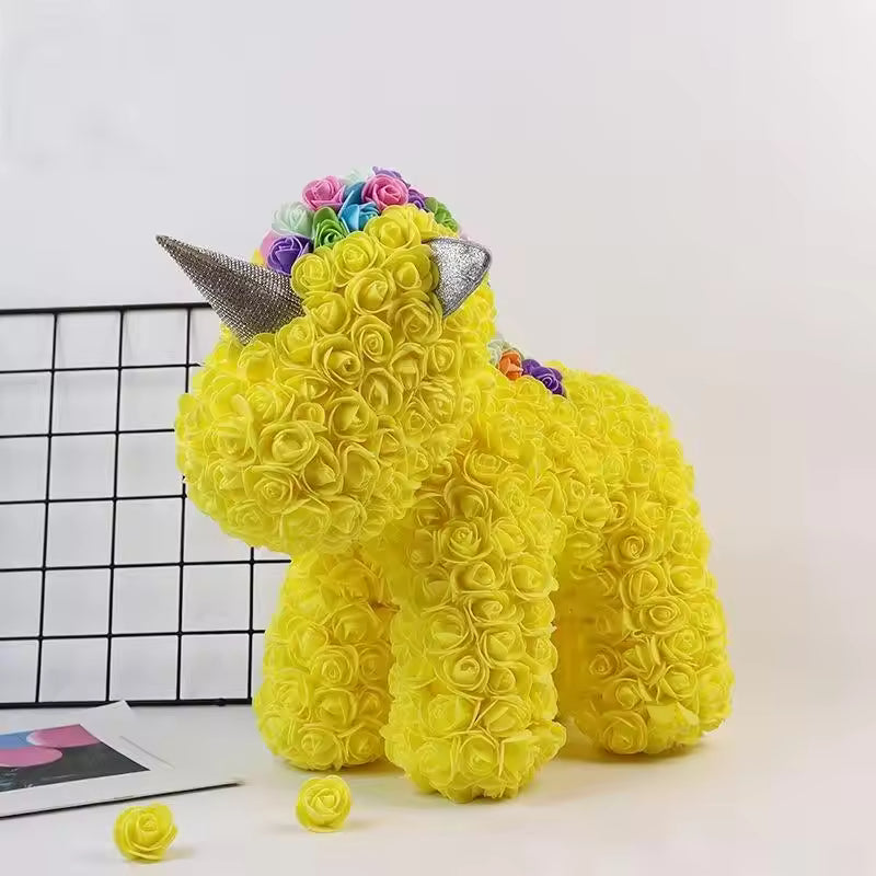 Rose Unicorn Bear With Gift Box