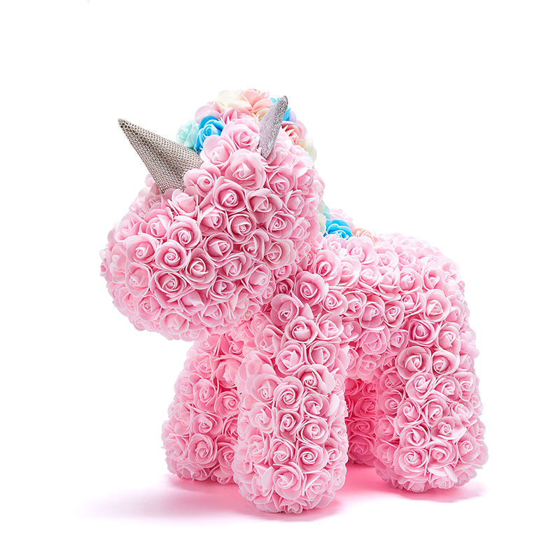 Rose Unicorn Bear With Gift Box