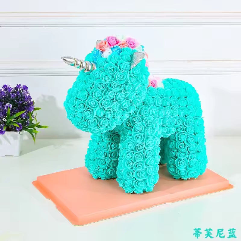 Rose Unicorn Bear With Gift Box