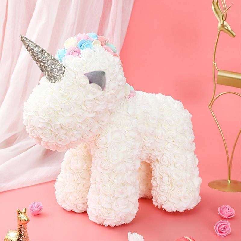Rose Unicorn Bear With Gift Box