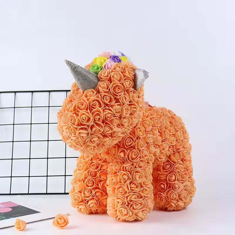Rose Unicorn Bear With Gift Box