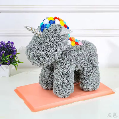 Rose Unicorn Bear With Gift Box