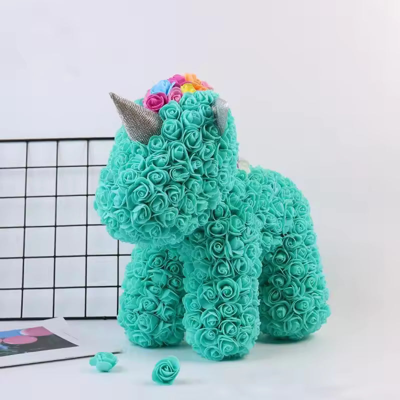 Rose Unicorn Bear With Gift Box