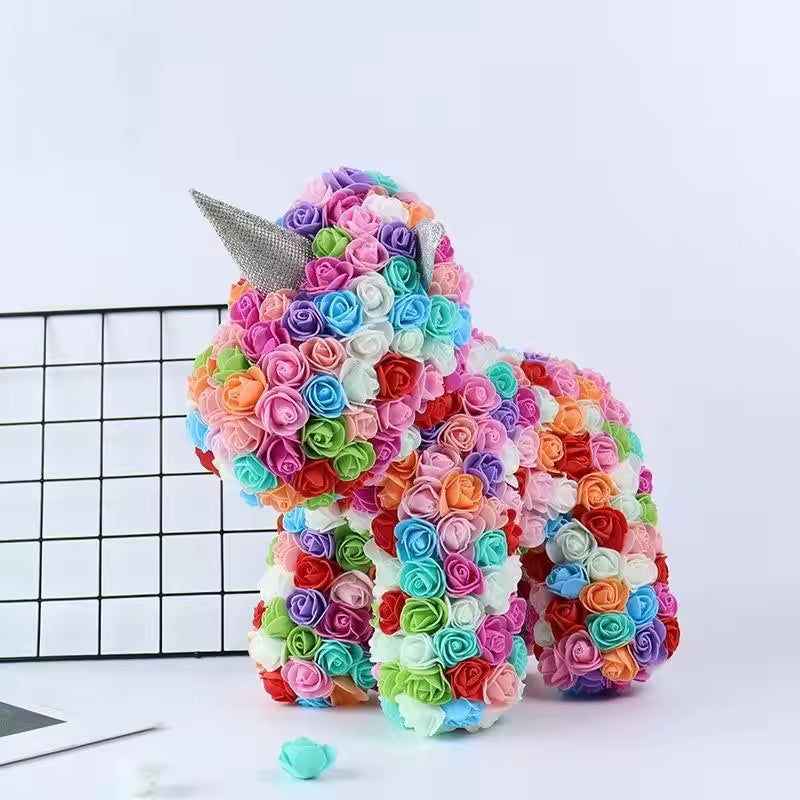 Rose Unicorn Bear With Gift Box