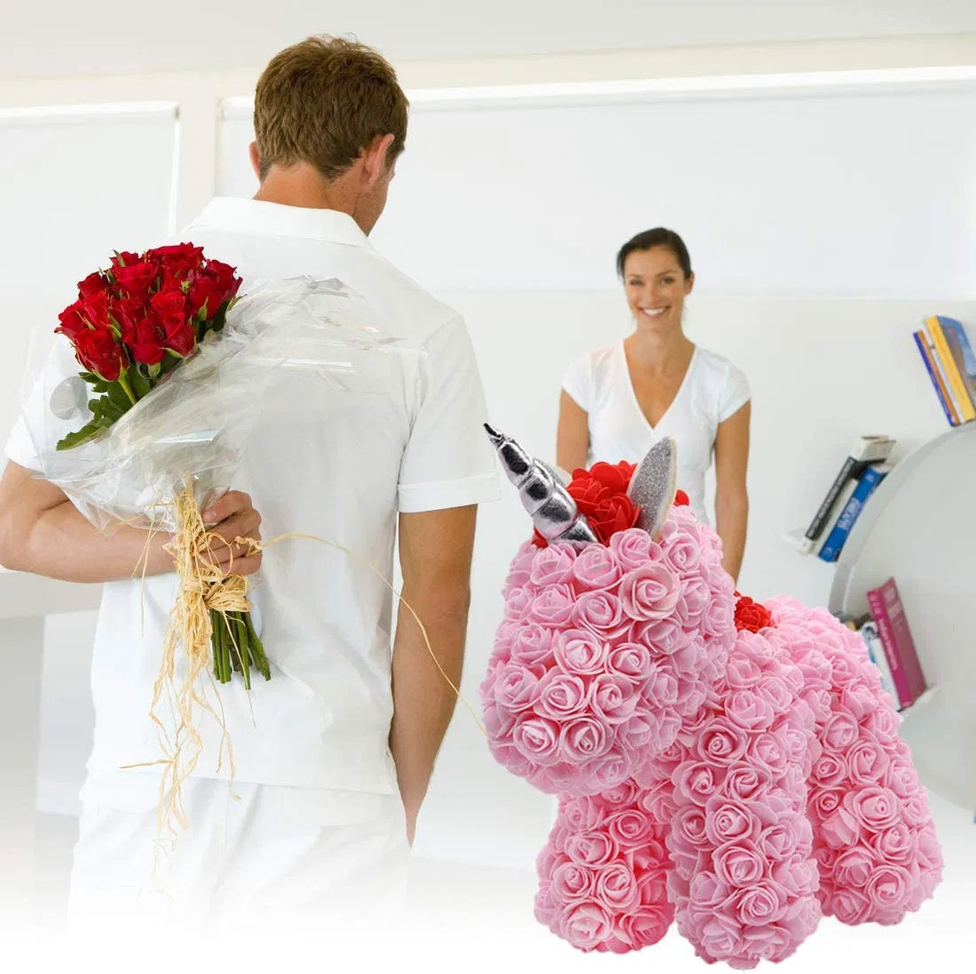 Rose Unicorn Bear With Gift Box