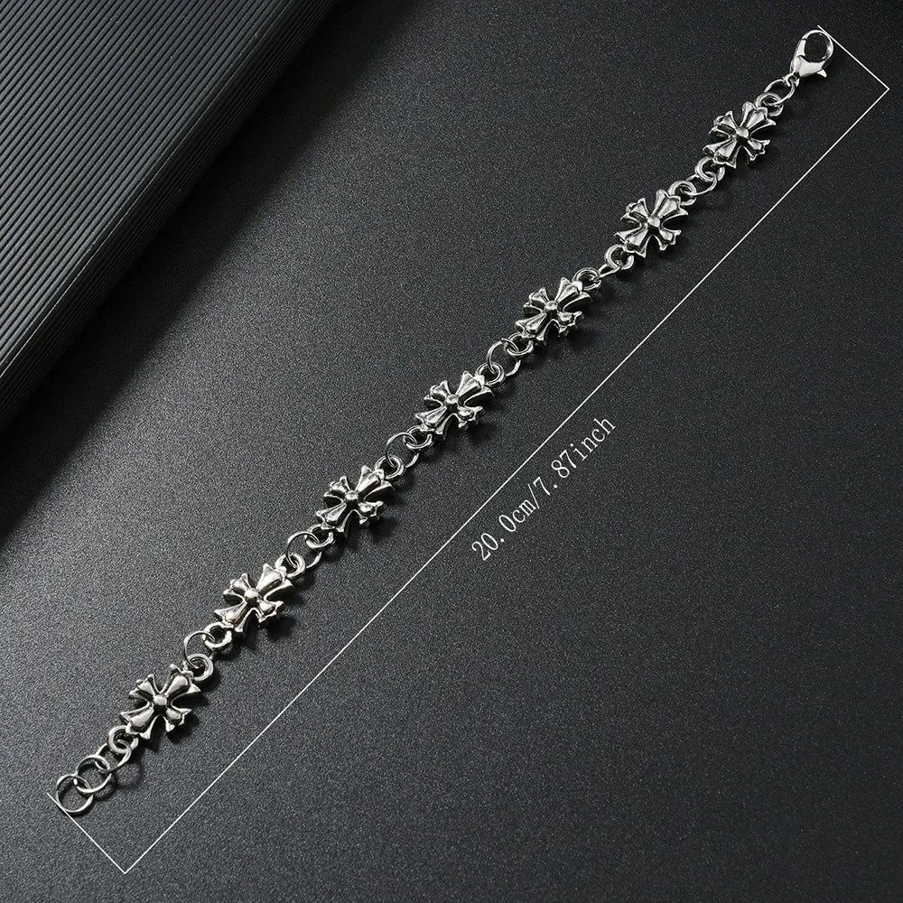 Gothic Cross Bracelet – Vintage Floral