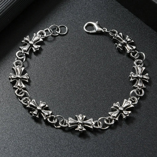 Gothic Cross Bracelet – Vintage Floral