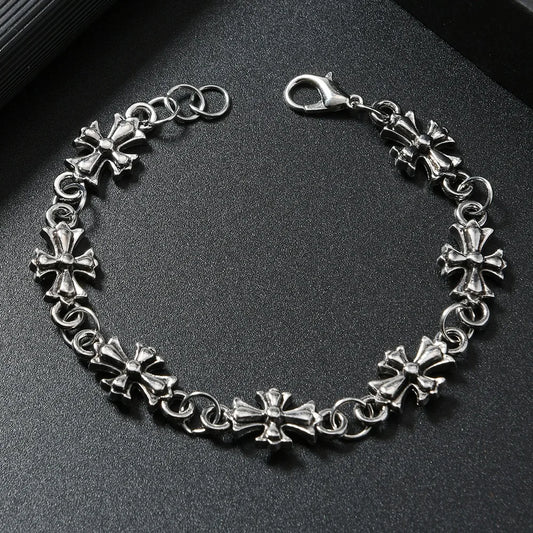 Gothic Cross Bracelet – Vintage Floral