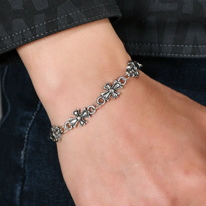 Gothic Cross Bracelet – Vintage Floral