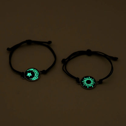 Romantic Luminous Sun Moon Couple Bracelets