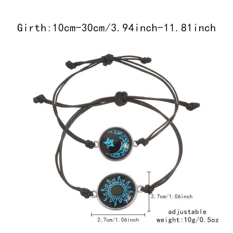 Romantic Luminous Sun Moon Couple Bracelets