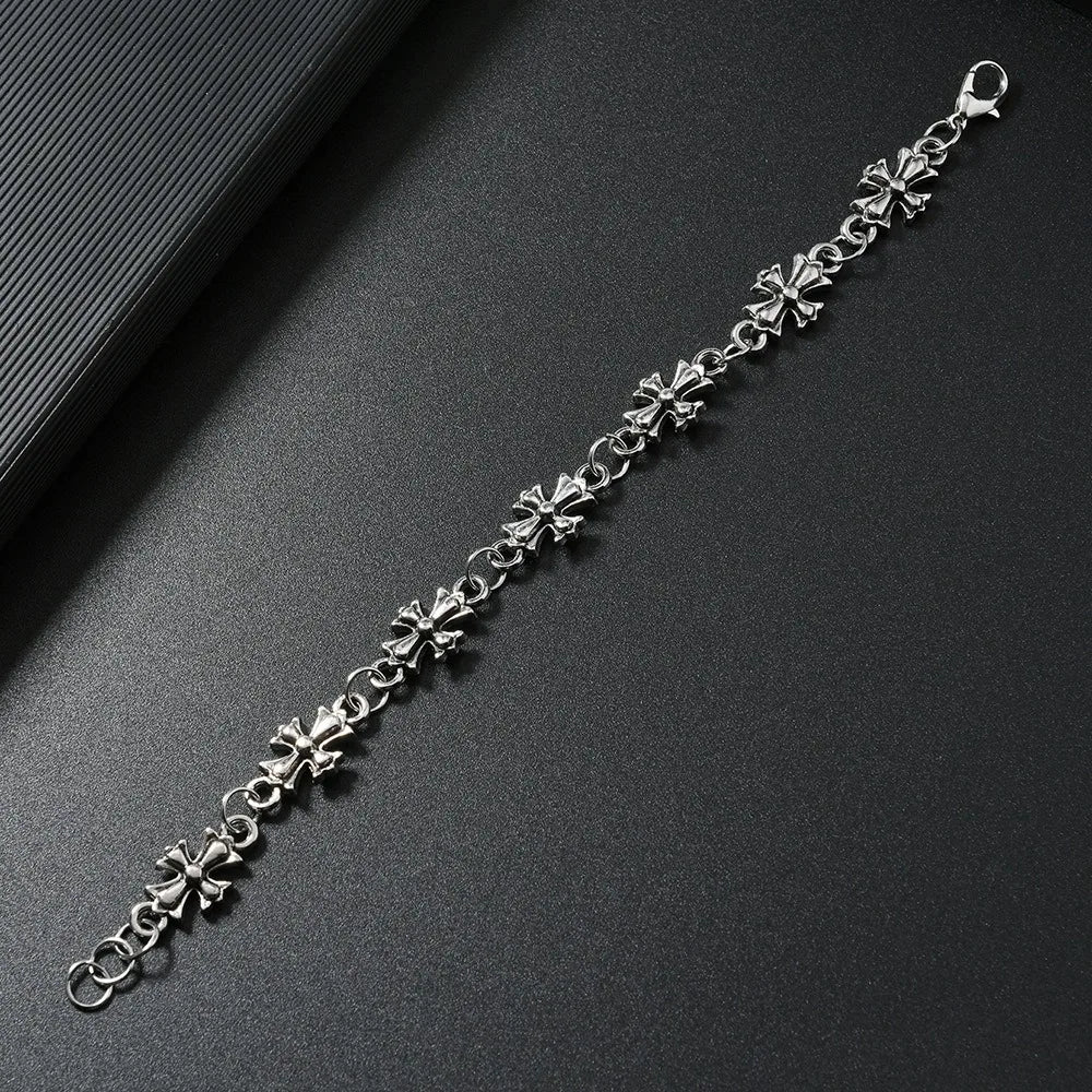 Gothic Cross Bracelet – Vintage Floral