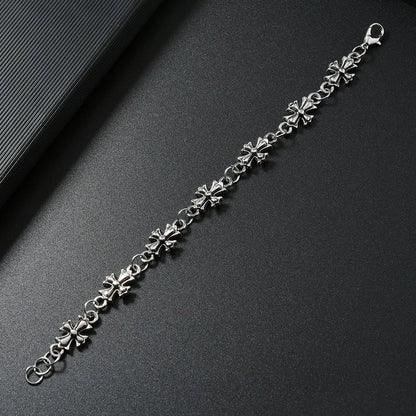 Gothic Cross Bracelet – Vintage Floral