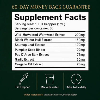 LUMVELLE Wild-Harvested Wormwood Herbal Drops