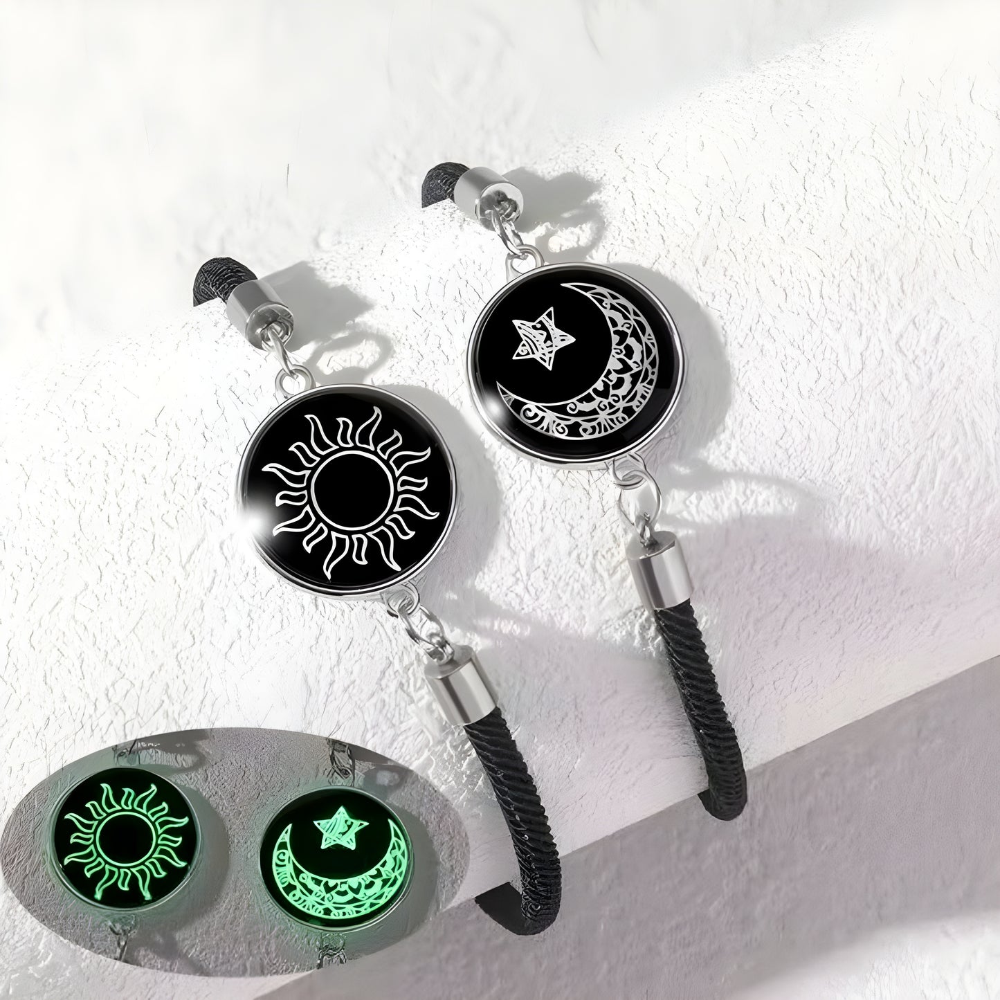 Romantic Luminous Sun Moon Couple Bracelets