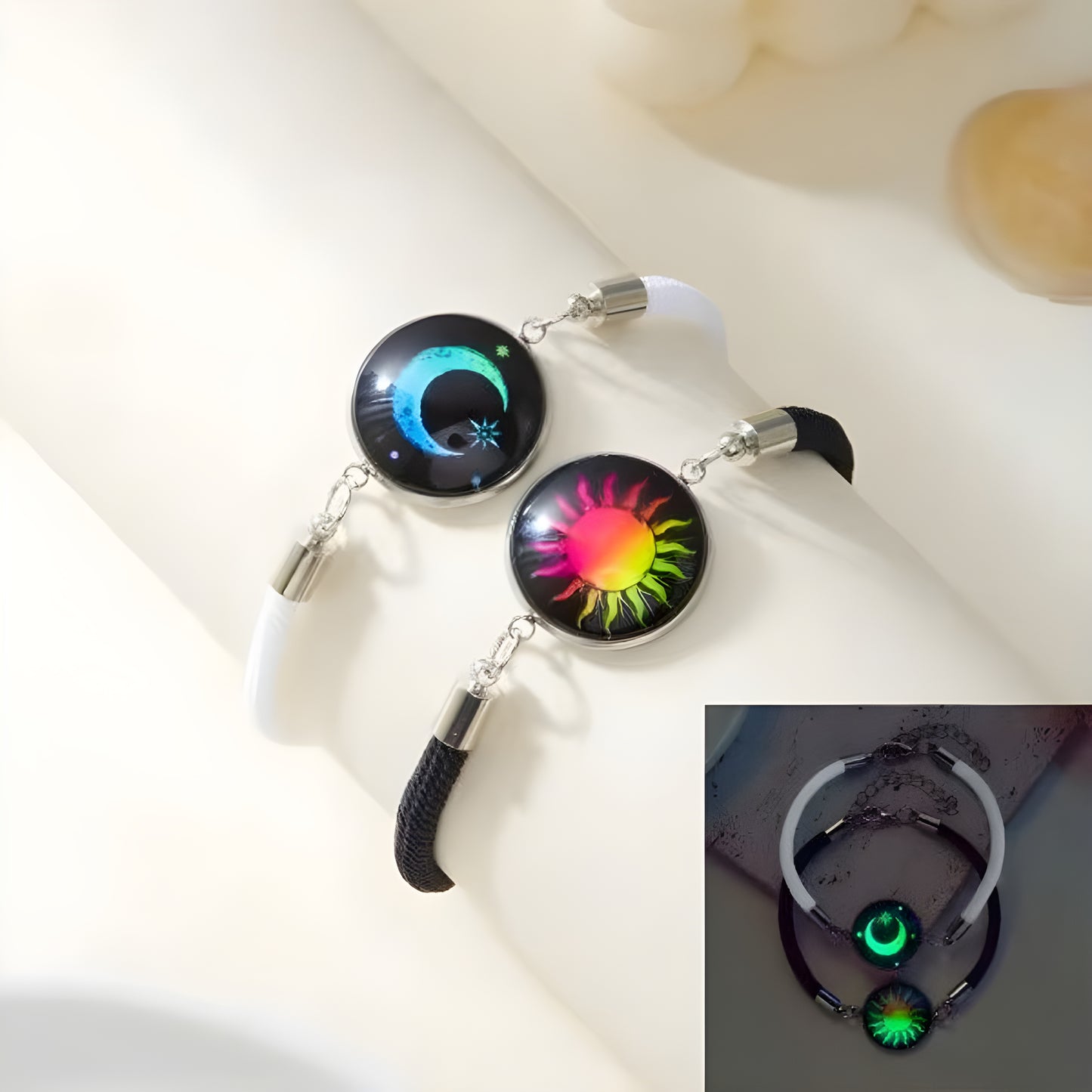 Romantic Luminous Sun Moon Couple Bracelets