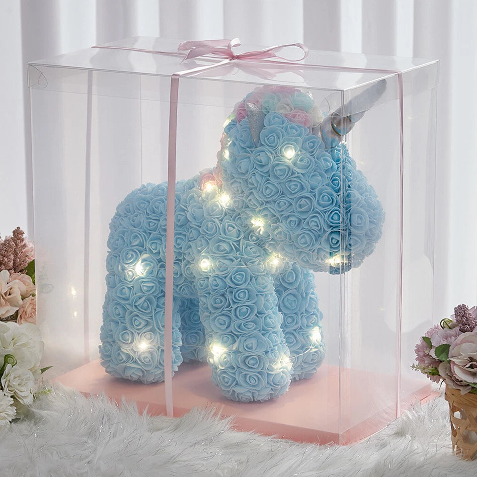 Rose Unicorn Bear With Gift Box