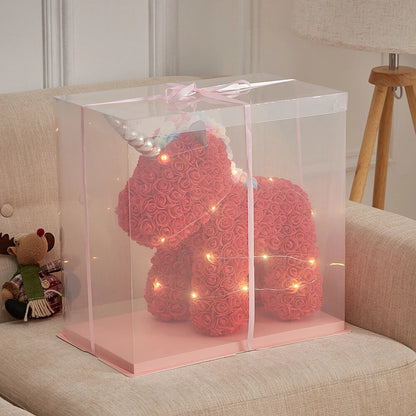 Rose Unicorn Bear With Gift Box