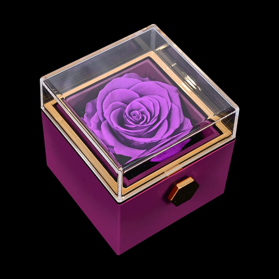 Eternal Rose Box With Engraved Necklace