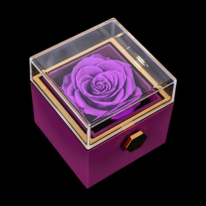 Eternal Rose Box With Engraved Necklace