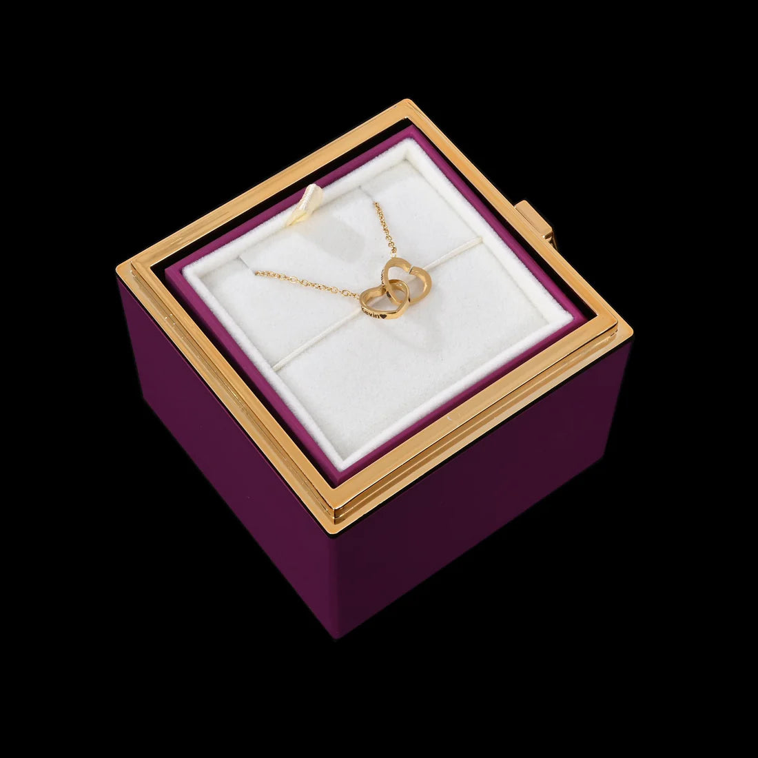 Eternal Rose Box With Engraved Necklace